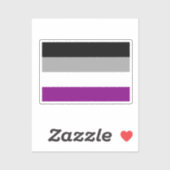 Flag für den asexuellen Stolz Aufkleber (Blatt)
