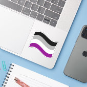 Flag für den asexuellen Stolz Aufkleber (Laptop mit iPhone)