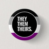 Flag für den asexuellen Stolz Button (Vorderseite)
