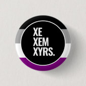 Flag für den asexuellen Stolz Button (Vorderseite)