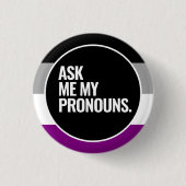 Flag für den asexuellen Stolz Button (Vorderseite)