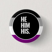 Flag für den asexuellen Stolz Button (Vorderseite)