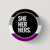 Flag für den asexuellen Stolz Button (Vorderseite)