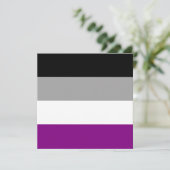 Flag für den asexuellen Stolz Einladung (Stehend Vorderseite)