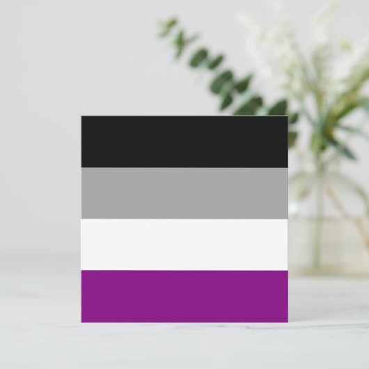 Flag für den asexuellen Stolz Einladung (Stehend Vorderseite)
