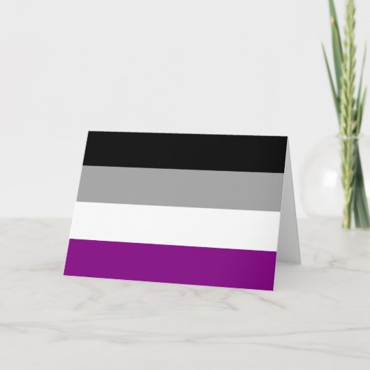 Flag für den asexuellen Stolz Feiertagskarte (Vorderseite)