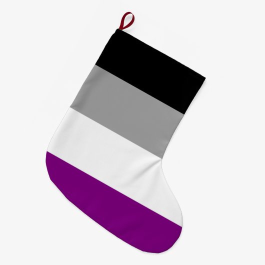 Flag für den asexuellen Stolz Großer Weihnachtsstrumpf (Vorderansicht (hängend))
