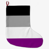 Flag für den asexuellen Stolz Großer Weihnachtsstrumpf (Vorderseite)
