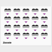 Flag für den asexuellen Stolz Herz-Aufkleber (Blatt)