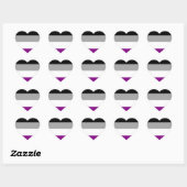 Flag für den asexuellen Stolz Herz-Aufkleber (Blatt)