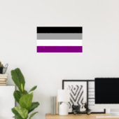 Flag für den asexuellen Stolz Poster (Heimbüro)