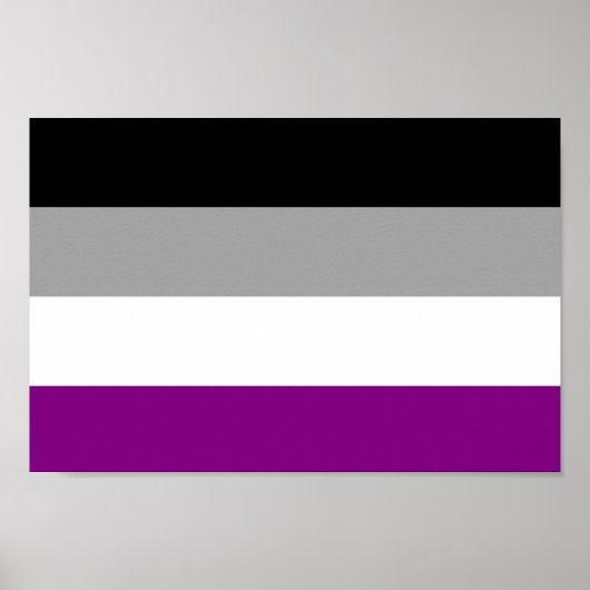 Flag für den asexuellen Stolz Poster (Vorne)