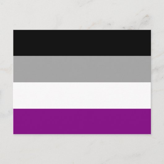 Flag für den asexuellen Stolz Postkarte (Vorderseite)