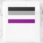 Flag für den asexuellen Stolz Rechteckiger Aufkleber (Tasche)