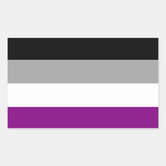 Flag für den asexuellen Stolz Rechteckiger Aufkleber (Vorderseite)