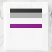 Flag für den asexuellen Stolz Rechteckiger Aufkleber (Tasche)