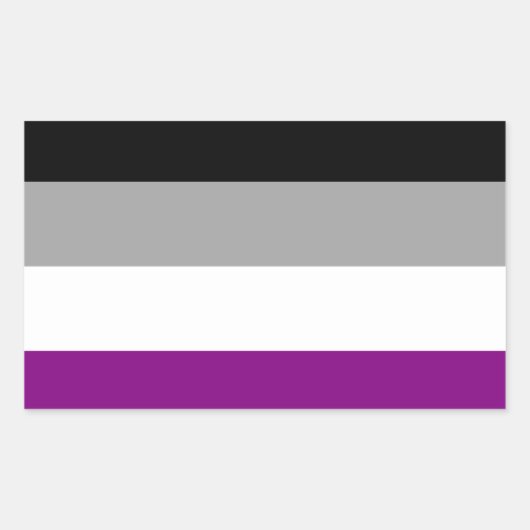 Flag für den asexuellen Stolz Rechteckiger Aufkleber (Vorderseite)