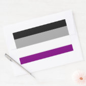 Flag für den asexuellen Stolz Rechteckiger Aufkleber (Umschlag)