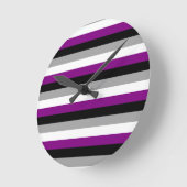 Flag für den asexuellen Stolz Runde Wanduhr (Winkel)