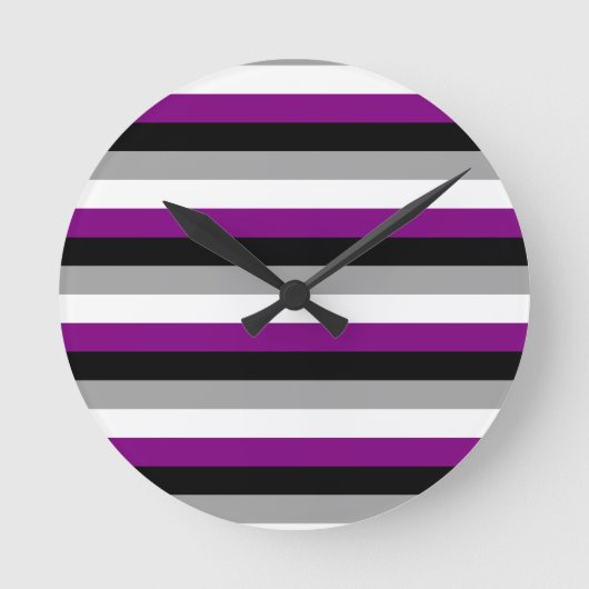 Flag für den asexuellen Stolz Runde Wanduhr (Vorderseite)