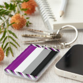 Flag für den asexuellen Stolz Schlüsselanhänger (Vorderseite rechts)