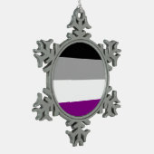Flag für den asexuellen Stolz Schneeflocken Zinn-Ornament (Links)