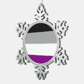 Flag für den asexuellen Stolz Schneeflocken Zinn-Ornament (Rechts)