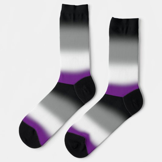 Flag für den asexuellen Stolz Socken (Linkes Detail)