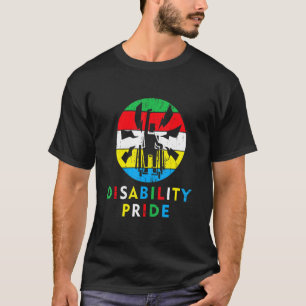 Flag für den Behindertenstand Juli Unterstützung M T-Shirt