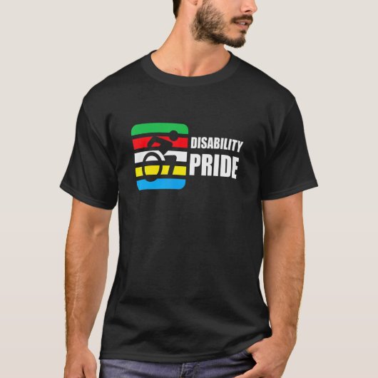 Flag für den Behindertenstand Juli Unterstützung M T-Shirt (Vorderseite)