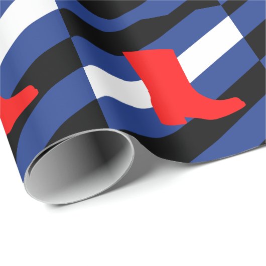 Flag für den Boot-Pride Geschenkpapier (Rolleneckpunkt)