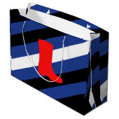 Flag für den Boot-Pride Große Geschenktüte (Rückseite Schrägansicht)