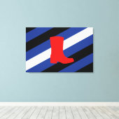 Flag für den Boot-Pride Leinwanddruck (Insitu (Holzboden))