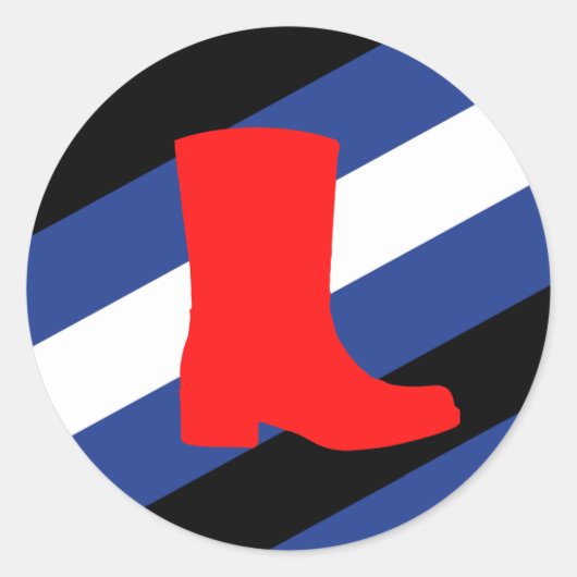 Flag für den Boot-Pride Runder Aufkleber (Vorderseite)