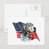 Flag für den englischen Setter Postkarte (Vorne/Hinten)