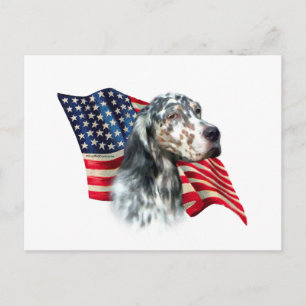 Flag für den englischen Setter Postkarte