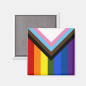 Flag für den Fortschritt Magnet (Vorderseite/Rückseite)