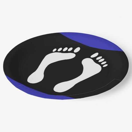 Flag für den Fußboden (Footprint) Pappteller (Schrägansicht)