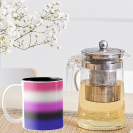 Flag für den Gradient Genderfluid - Flag für Gende Zweifarbige Tasse