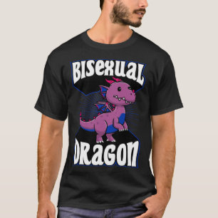 Flag für den mythischen bisexuellen Drachen LGBTQ T-Shirt