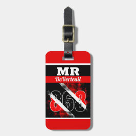 Flag für den Namen / 868-Dot-Muster Gepäckanhänger