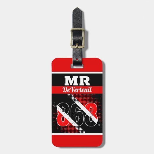 Flag für den Namen / 868-Dot-Muster Gepäckanhänger (Vorderseite vertikal)