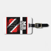 Flag für den Namen / 868-Dot-Muster Gepäckanhänger (Vorderseite horizontal)