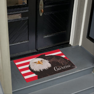 Flag für den Namen der Familie des Patriotischen A Fußmatte