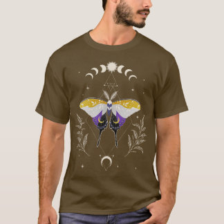 Flag für den nicht binären Luna Moth Celestial LGB T-Shirt