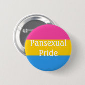 Flag für den Pansexual-Stolz (Text) Button (Vorne & Hinten)