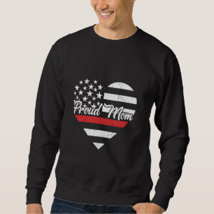 Flag für den Patriotischen Feuerwehrmann Mama dünn Sweatshirt