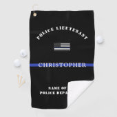 Flag für den Polizeibeamten der Thin Blue Line Golfhandtuch (Insitu)