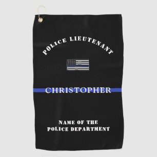 Flag für den Polizeibeamten der Thin Blue Line Golfhandtuch