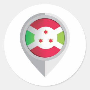 Flag für den Standort des Buttons Burundi Runder Aufkleber